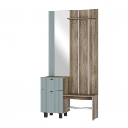 Прихожая Олива с пеналом (1500х2016х372мм) дуб каньон / мдф шарли бриз MF 11