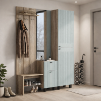 Прихожая Олива с пеналом (1,5м) дуб каньон / мдф шарли бриз MF 11