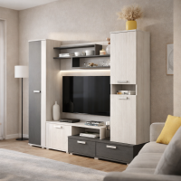 Гостиная Юна 2,2м анкор светлый / графит