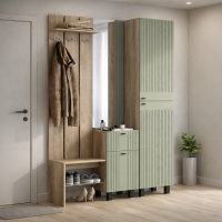 Прихожая Олива с пеналом (1,5м) дуб каньон / мдф эвкалипт софт MF 12