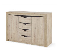 Соренто Тумба с 4 ящиками и дверцами 1400*985*440мм дуб бонифаций