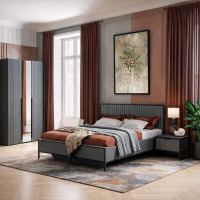 Спальный модульный гарнитур Нора металл бруклин / графит