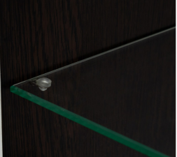 Милан шкаф-витрина ШК-17 универсальный венге / белый глянец 1