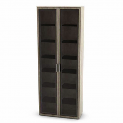 Шкаф 800 (2 витрины мод.11) Венеция 800х2132х343мм дуб сонома светлый