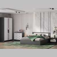 Спальный гарнитур  Дольче лдсп графит / лдсп белый 4 предмета