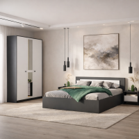 Спальный гарнитур  Дольче лдсп графит / лдсп белый 4 предмета