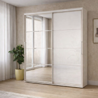 Шкаф-купе Крафт-6 (2,0м) кашемир / лакобель белый