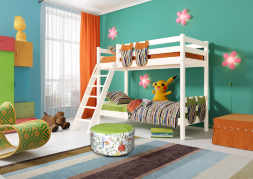 Вариант 10 Двухъярусная кровать &quot;Соня&quot; с наклонной лестницей