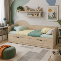 Кровать Денди (сп. место 80х190см) лдсп дуб сонома