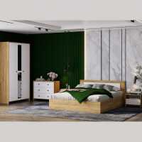 Спальный гарнитур Дольче лдсп дуб золотой / лдсп белый 4 предмета