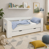 Кровать Звездочка сп. место 80х190см лдсп белый