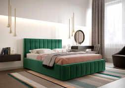 Кровать Вена (мора зеленый) 1600x2000 мм с подъемным механизмом