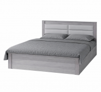 Кровать двуспальная Монако 1,6м ясень белый настил ДСП