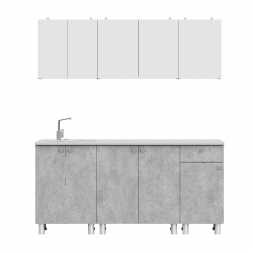 Кухонный гарнитур 1,8м цемент серый