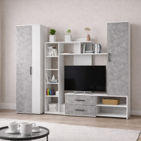 Гостиная Сидней-1 (2,4м) белый / ателье светлое