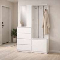 Симпл Прихожая ПР-04 1,2м лдсп белый