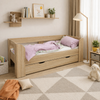 Кровать Звездочка сп.место 80х190см лдсп дуб сонома