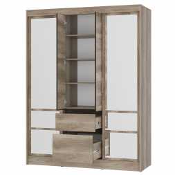 Шкаф-купе Энигма ШКК-06 (1600х2100х582мм) дуб каньон, венге / дуб каньон