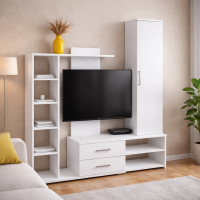 Центральная секция для гостиной Сидней-1 (1,8х2,0х0,4 м) белый