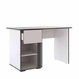 Подростковая Асцелла (набор 4 предмета со столом) лдсп белый текстурный / графит серый