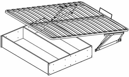 Основание для кроватей 1400 мм ортопедический подъемный механизм с ящиком (Микон)