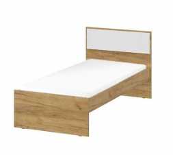 Милан Кровать с ЛДСП основанием (0,9*2,0) Дуб Золотой/Белый Матовый