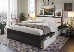 Кровать двуспальная с ящиками Гармония КР-604 1600x2000 мм венге белфорт