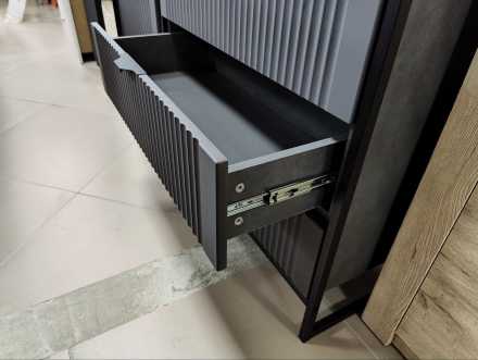 Комод 6 ящиков Нора 1455х810х425мм металл бруклин/ графит