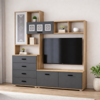 Центральная секция ЦС-3 Вегас 2000х2120х470мм дуб каньон / графит