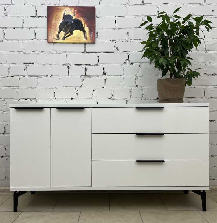 Комод Грейс (1355х444х740) цвет белый купить в интернет-магазине МебельДАР