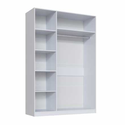 Шкаф 3-х створчатый Апполия 1500x2200x540 белый / белый дуб