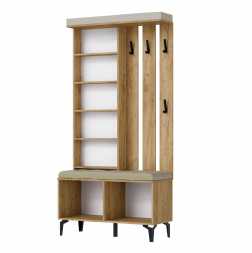 Прихожая Милан центральная секция 984х2100х366мм лдсп Дуб Крафт Золотой / Кашемир