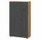 Шкаф трехстворчатый с ящиками Байкал (1200х2106х464мм) лдсп Дуб Золотой / мдф Графит
