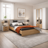 Соната спальный гарнитур белый / дуб крафт золотой